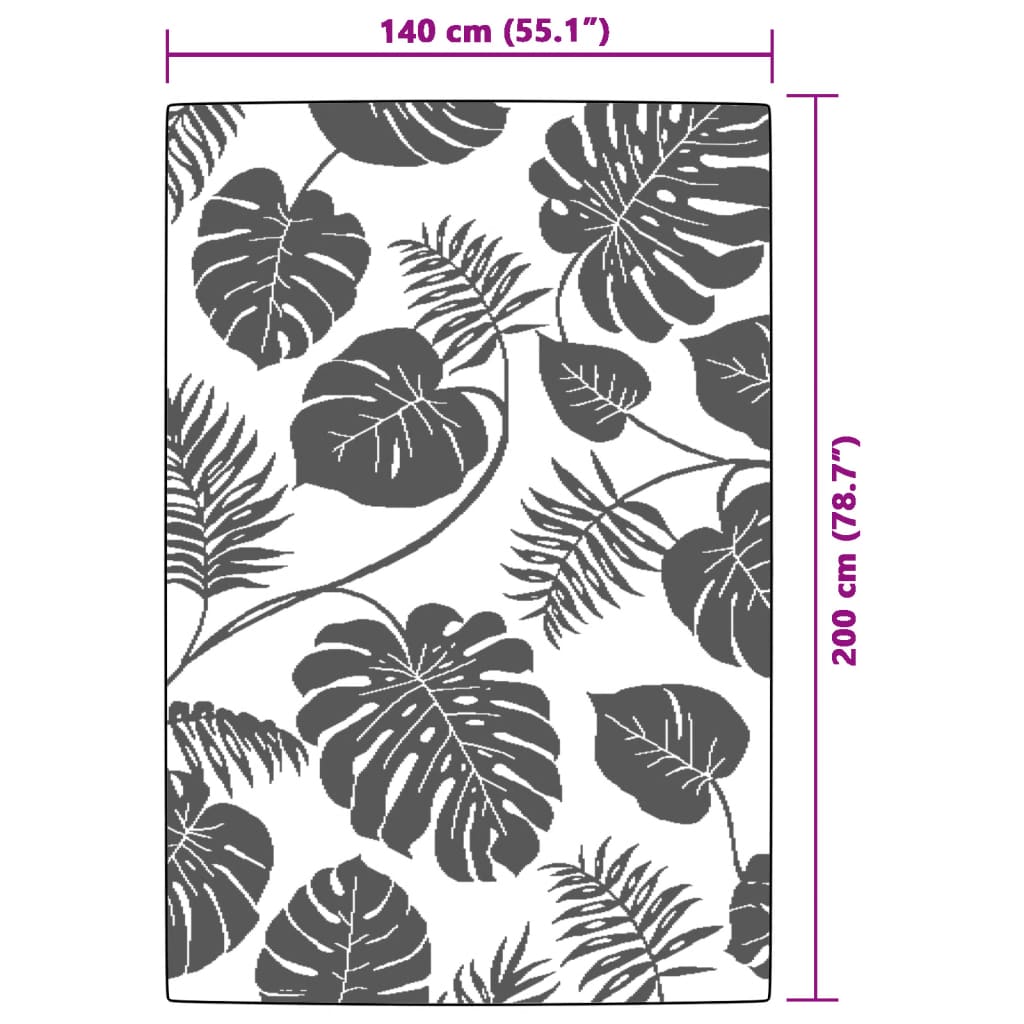 Outdoor rug ARAKIL Green 140x200 cm PP