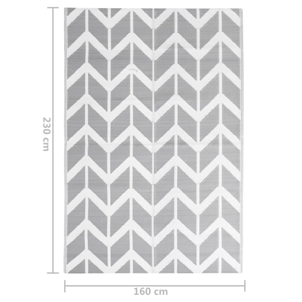 Outdoor carpet ARAKIL gray 160x230 cm PP