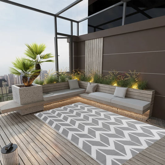 Outdoor carpet ARAKIL gray 160x230 cm PP