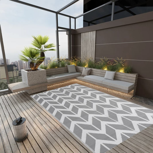 Outdoor carpet ARAKIL gray 190x290 cm PP