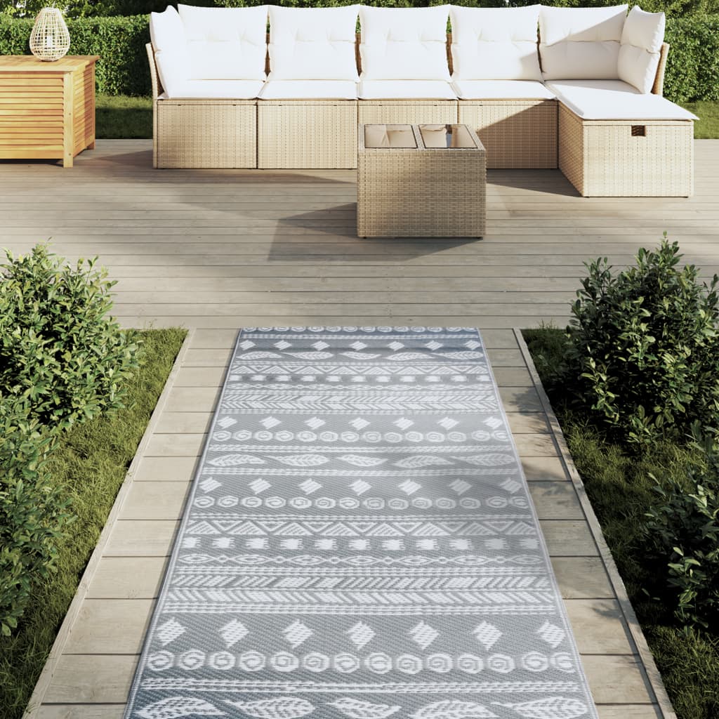 Outdoor-Teppich ARAKIL Grau 80x250 cm PP