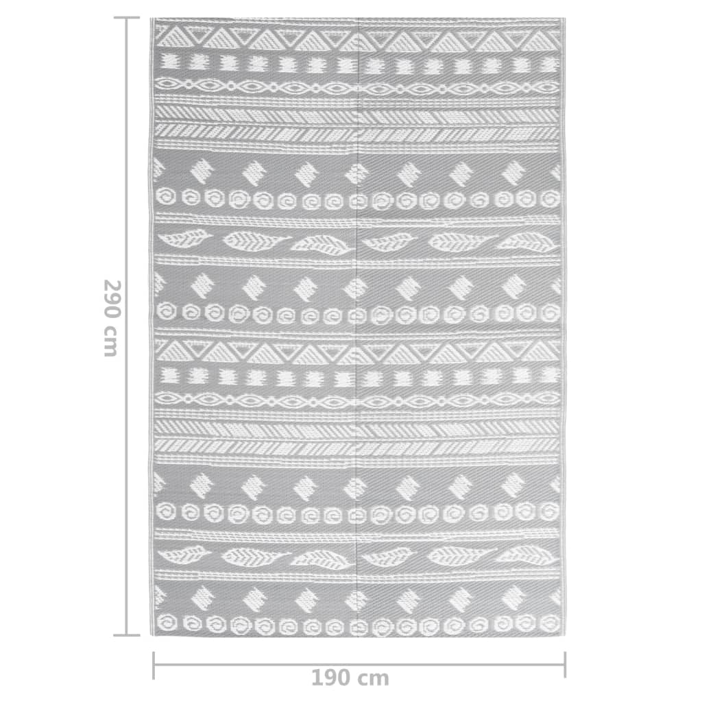 Outdoor-Teppich ARAKIL Grau 190x290 cm PP