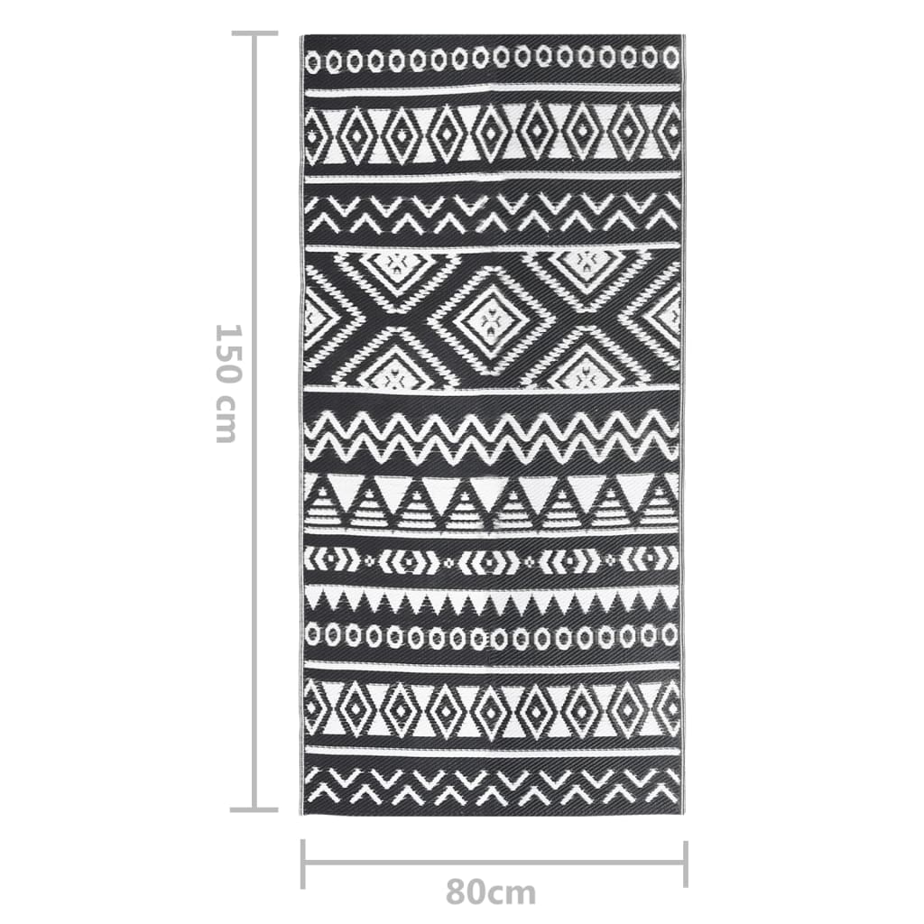 Tapis d'extérieur ARAKIL Noir 80x150 cm PP