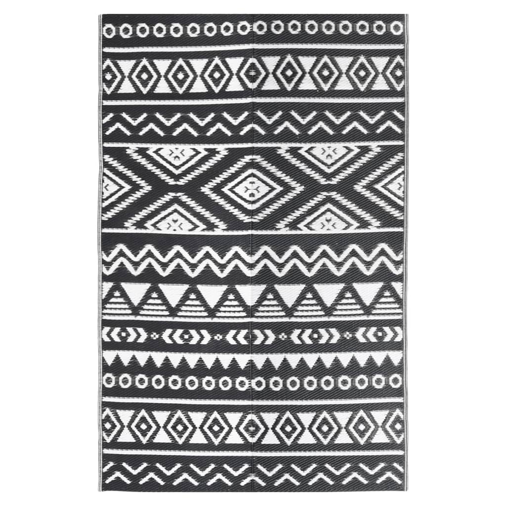 Outdoor rug ARAKIL Black 140x200 cm PP