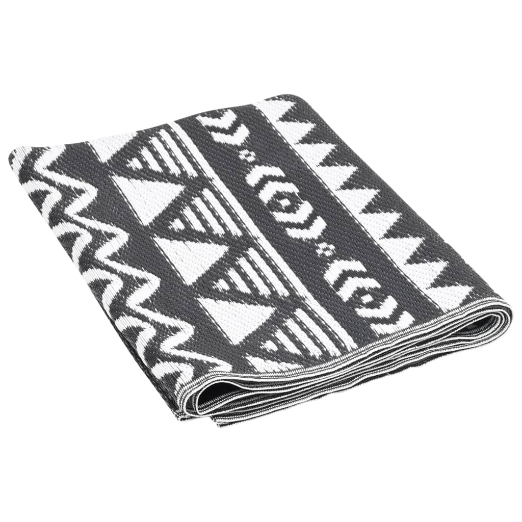 Outdoor rug ARAKIL Black 140x200 cm PP