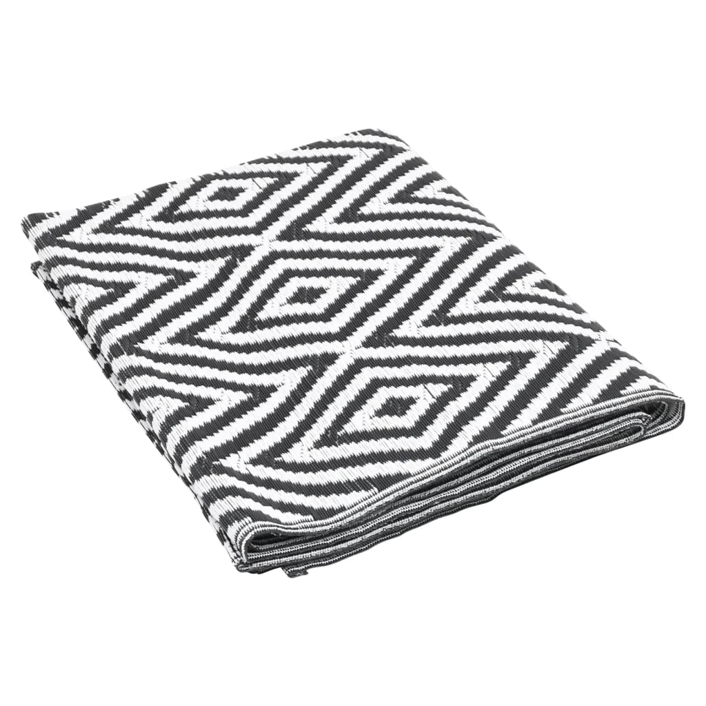Outdoor rug ARAKIL Black 140x200 cm PP