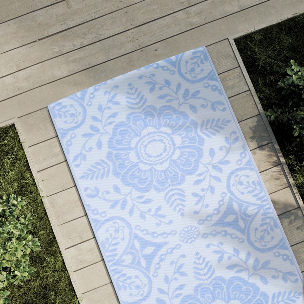 Outdoor-Teppich ARAKIL Babyblau 80x250 cm PP