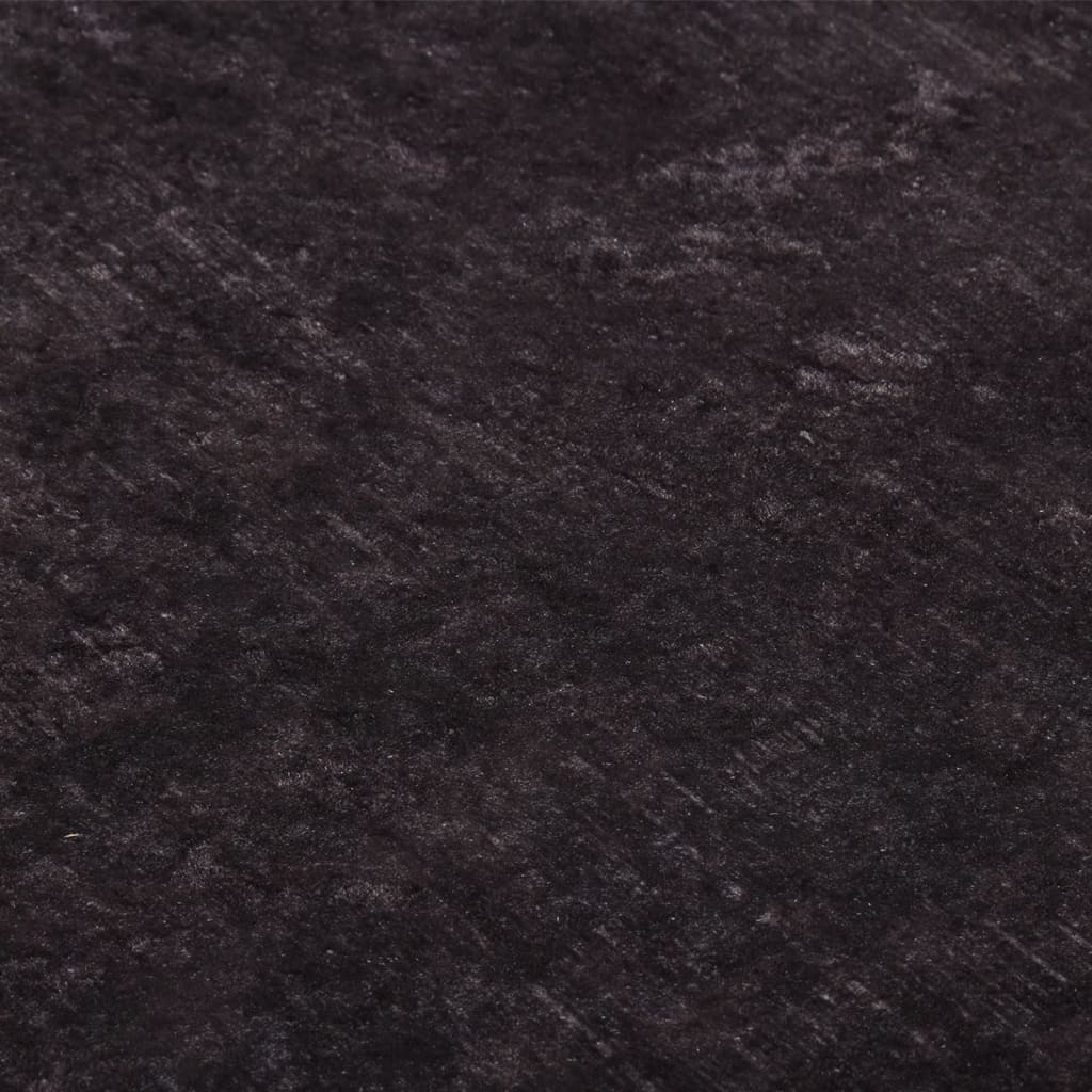 Tapis lavable 80x300 cm noir et or antidérapant