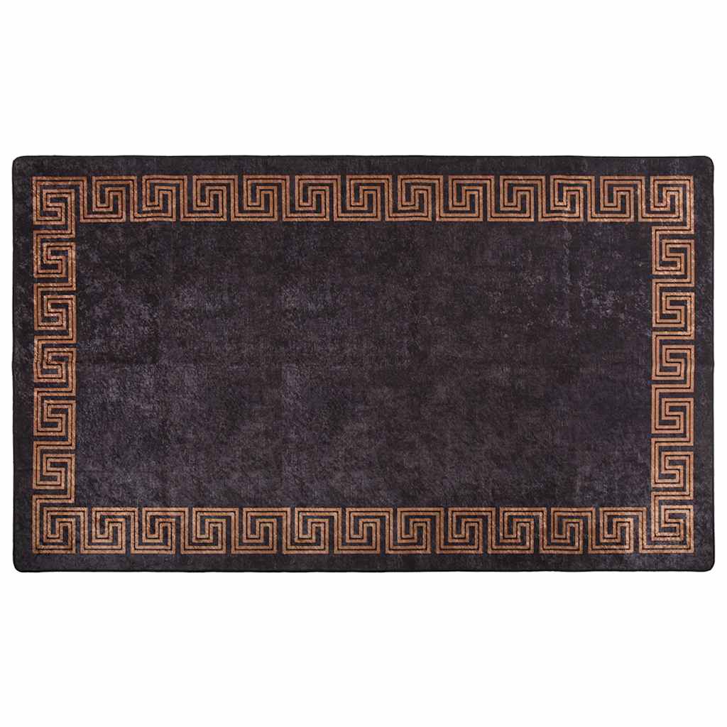 Tapis lavable noir et or 190x300 cm antidérapant