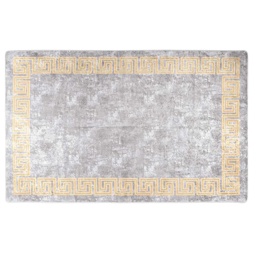 Tapis lavable 80x150 cm gris antidérapant