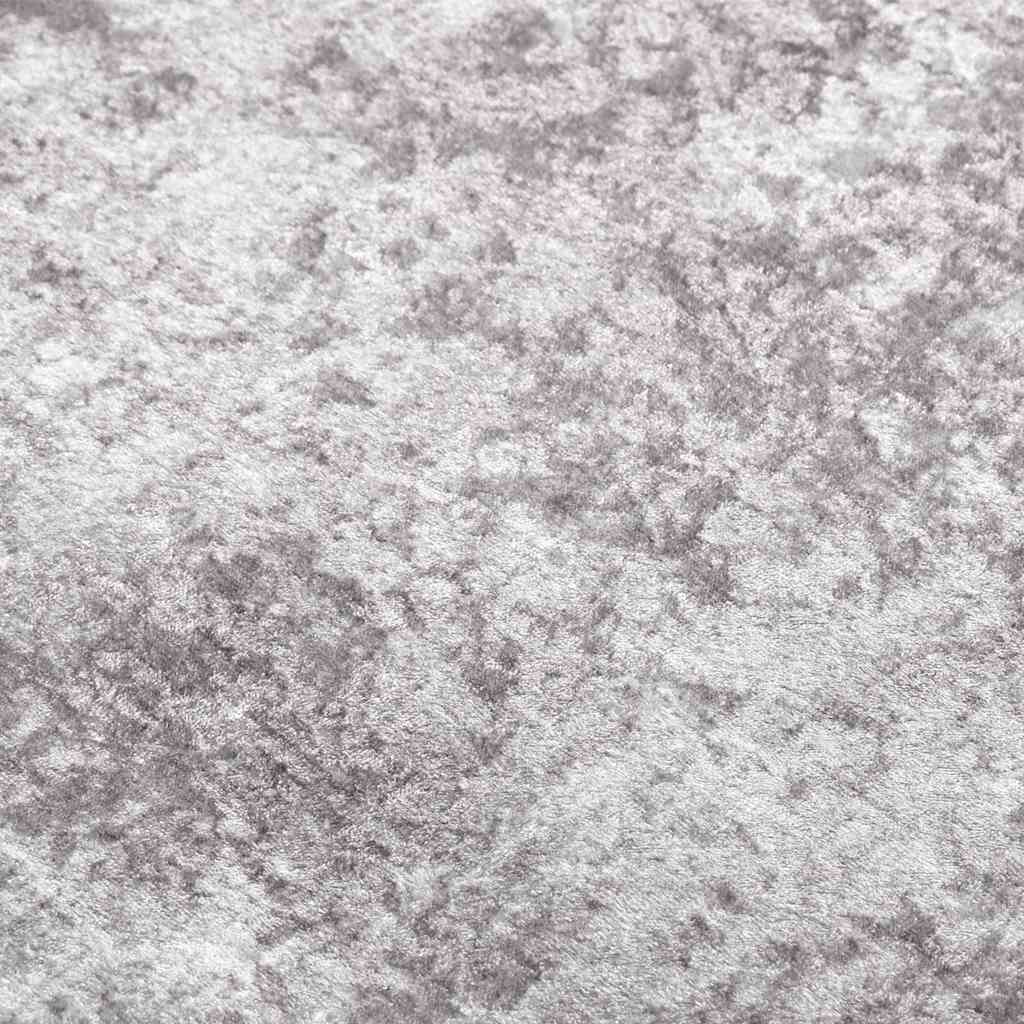 Teppich Waschbar 80x150 cm Grau