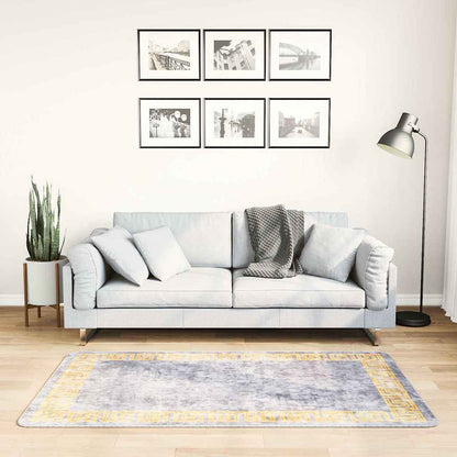 Teppich Waschbar 80x150 cm Grau
