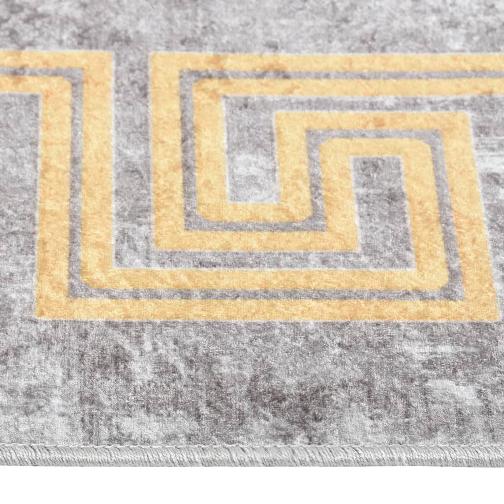 Tapis gris lavable 120x180 cm antidérapant