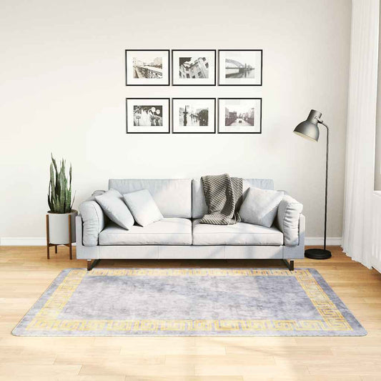 Tapis gris lavable 120x180 cm antidérapant