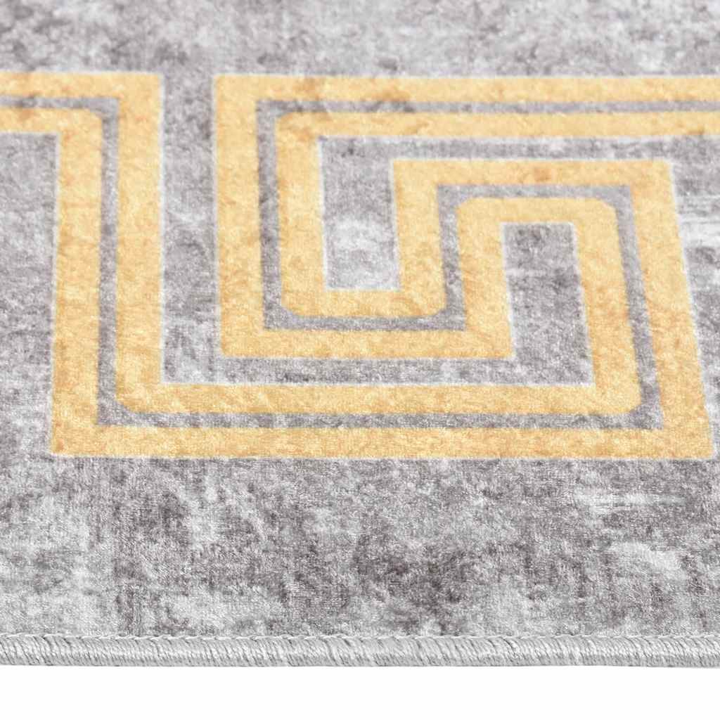Tapis gris lavable 190x300 cm antidérapant