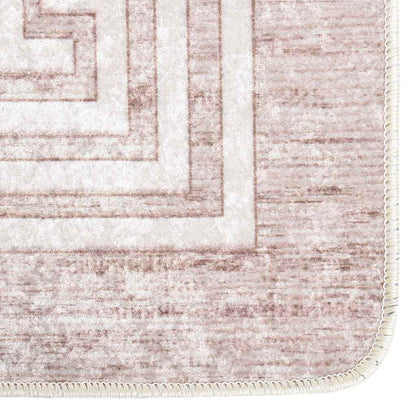 Teppich Waschbar 80x300 cm Beige
