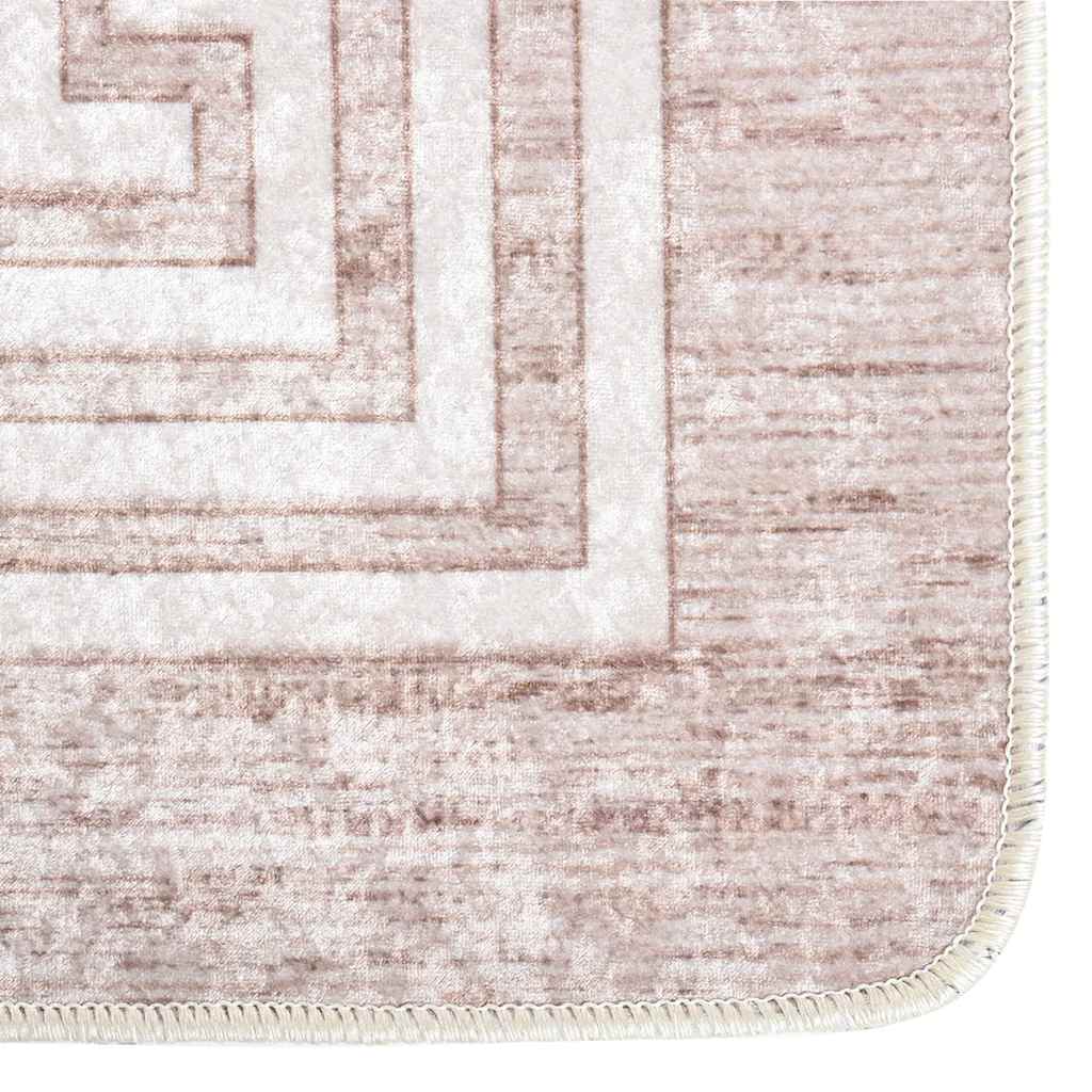 Tapis lavable 80x300 cm beige antidérapant