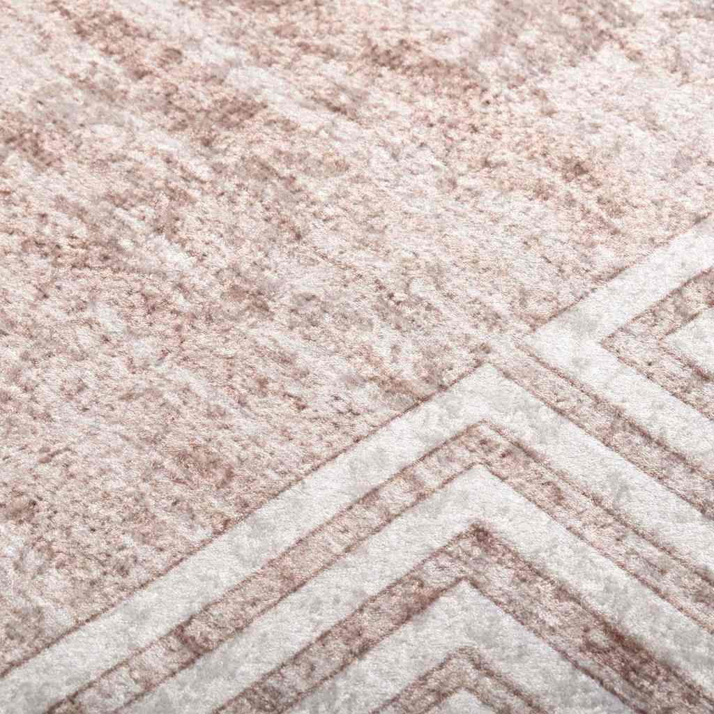 Teppich Waschbar Beige 120x180 cm