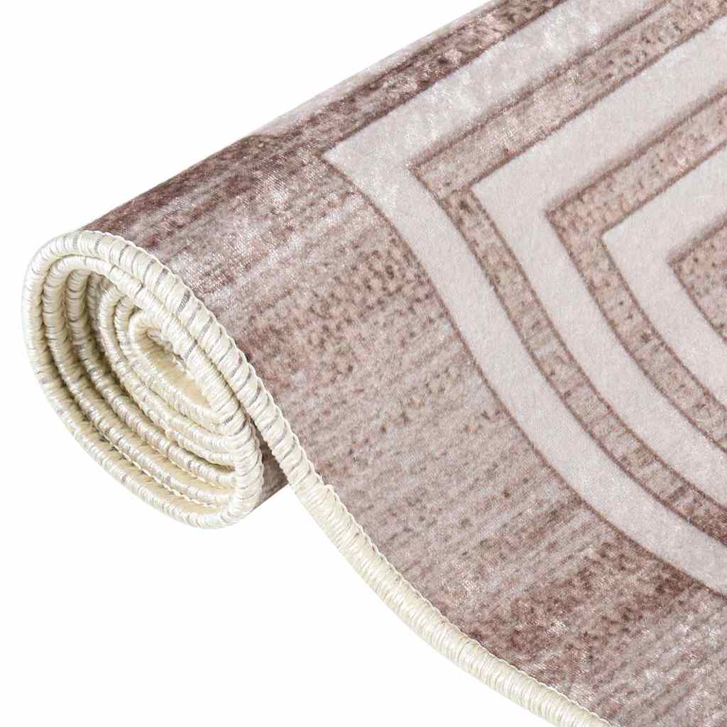 Teppich Waschbar Beige 190x300 cm