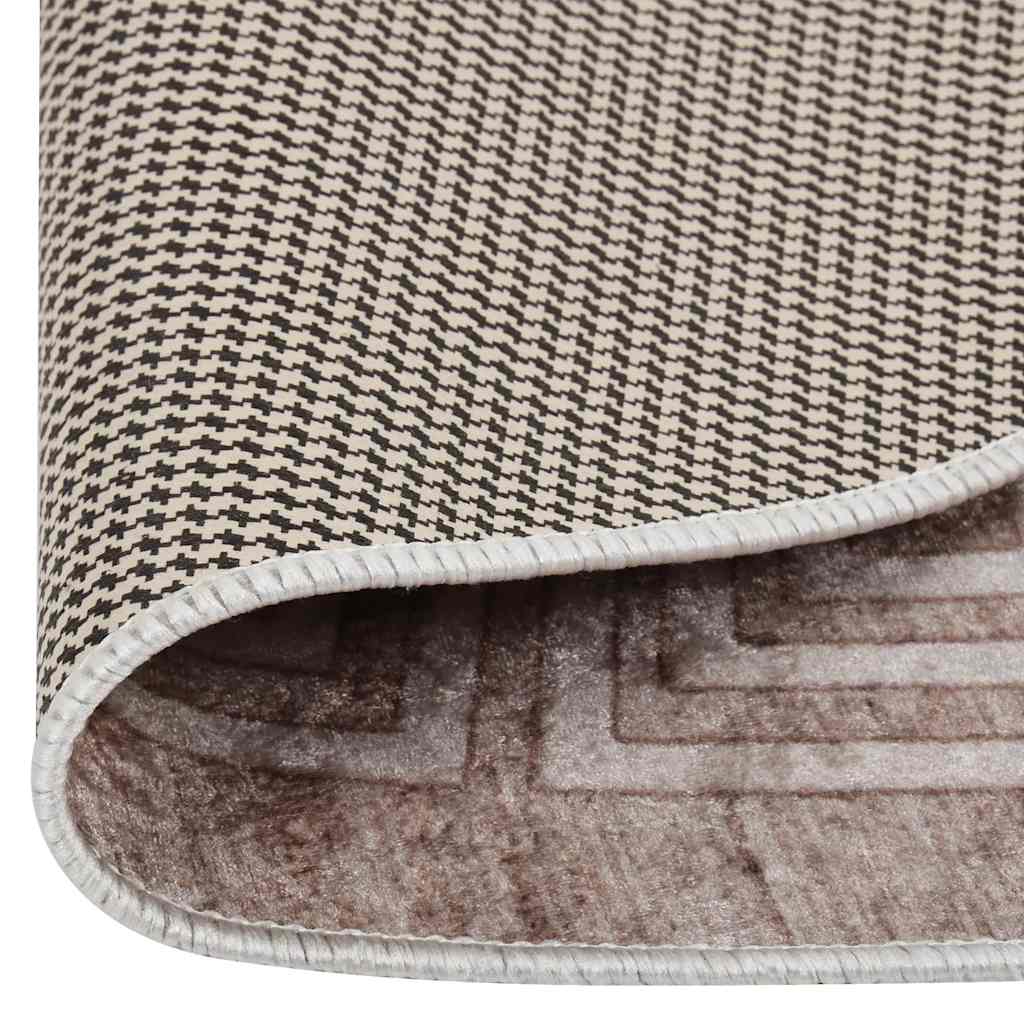 Teppich Waschbar 120 cm Beige