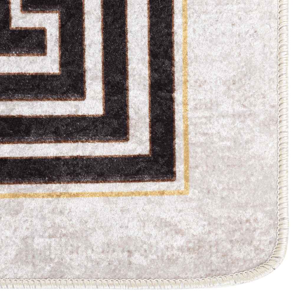 Teppich Waschbar 80x150 cm Hellbeige