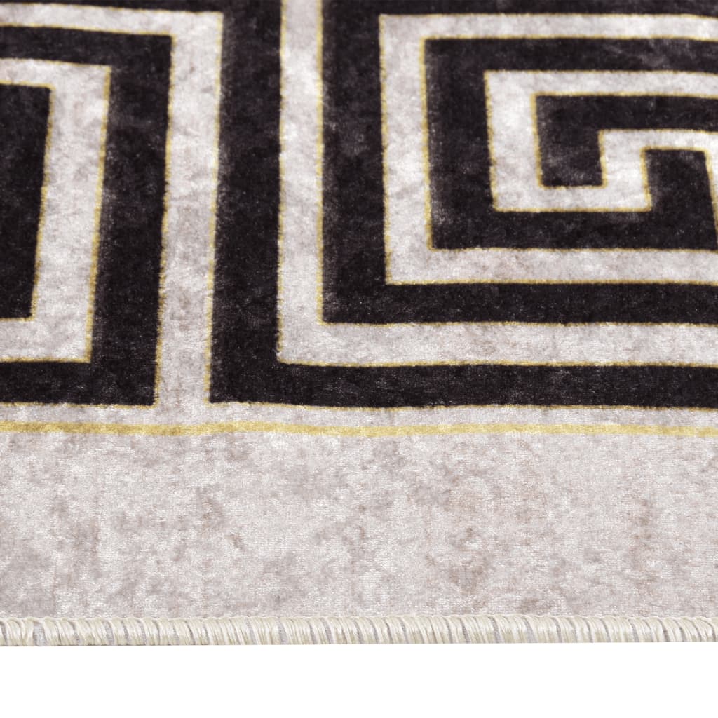 Tapis lavable 190x300 cm beige clair antidérapant