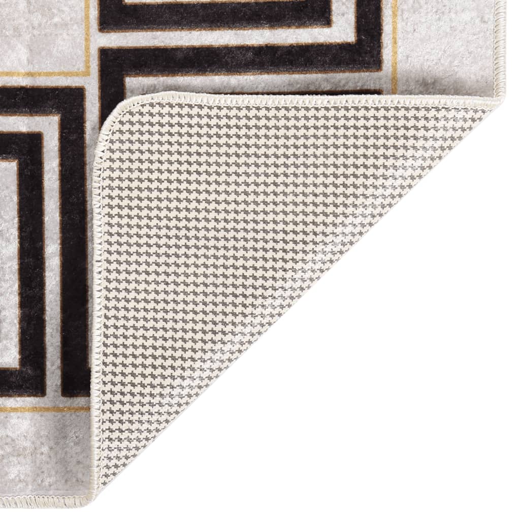 Tapis lavable 190x300 cm beige clair antidérapant