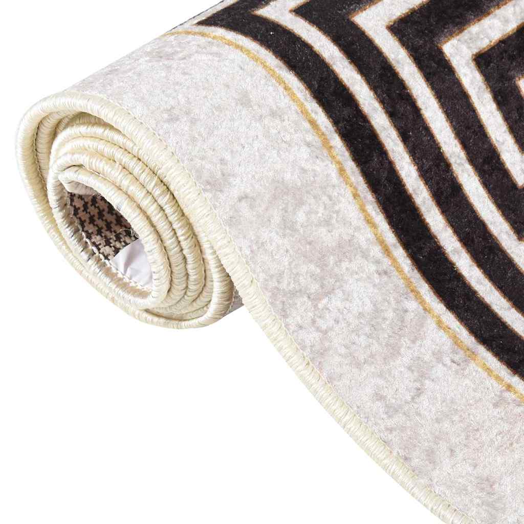 Teppich Waschbar 190x300 cm Hellbeige