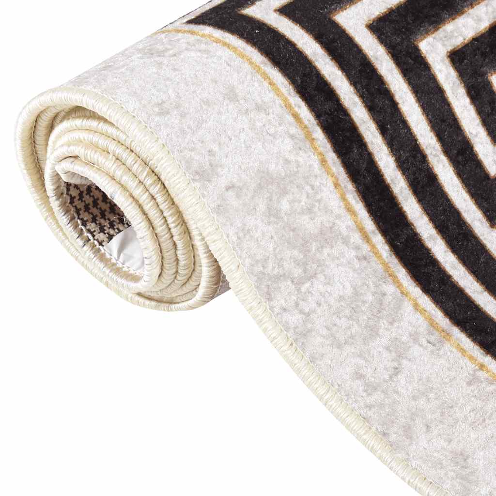 Tapis lavable 190x300 cm beige clair antidérapant