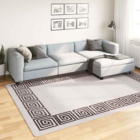 Tapis lavable 190x300 cm beige clair antidérapant