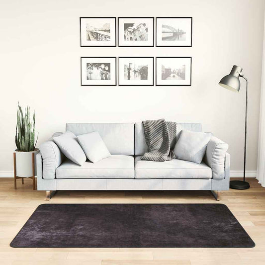 Tapis lavable 80x150 cm anthracite antidérapant