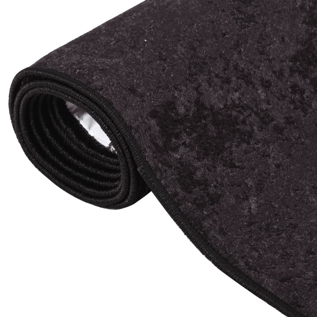 Tapis anthracite lavable 120x180 cm antidérapant