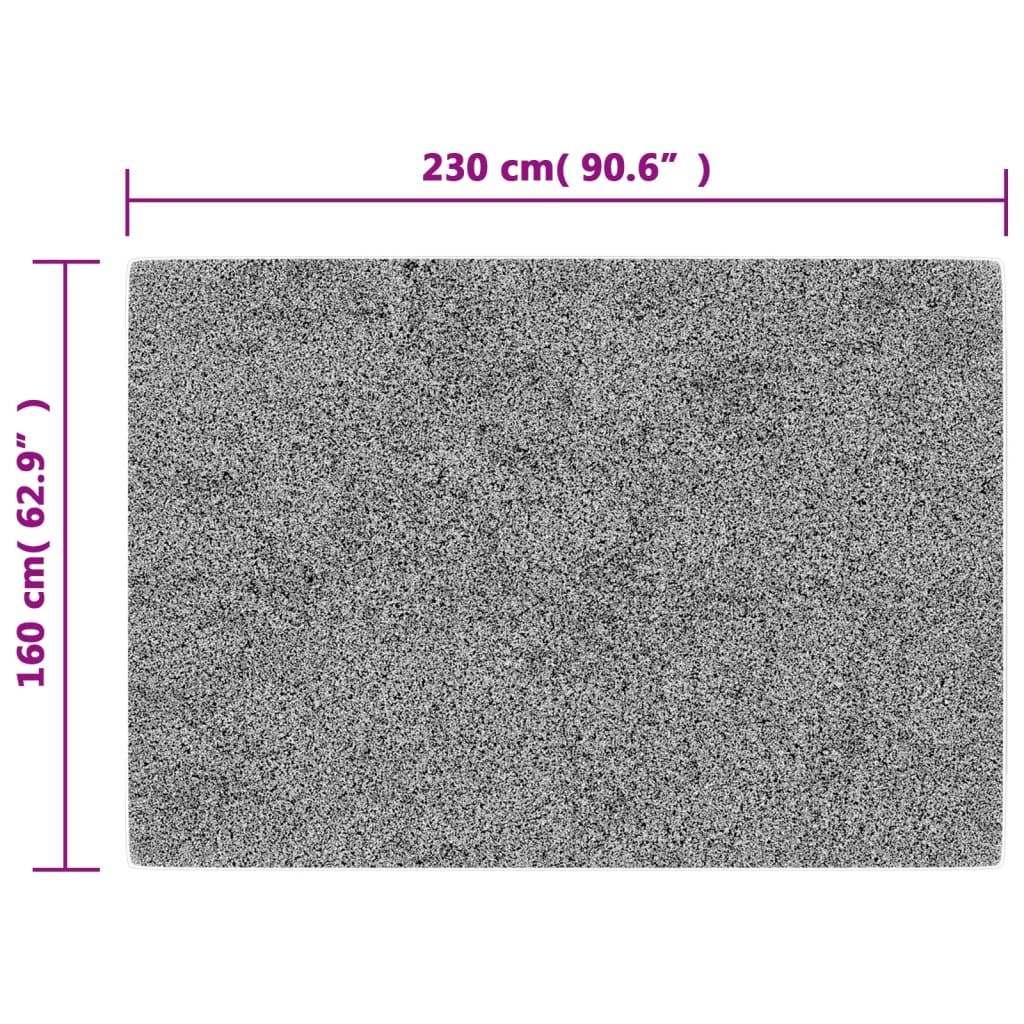Tapis lavable 160x230 cm anthracite antidérapant