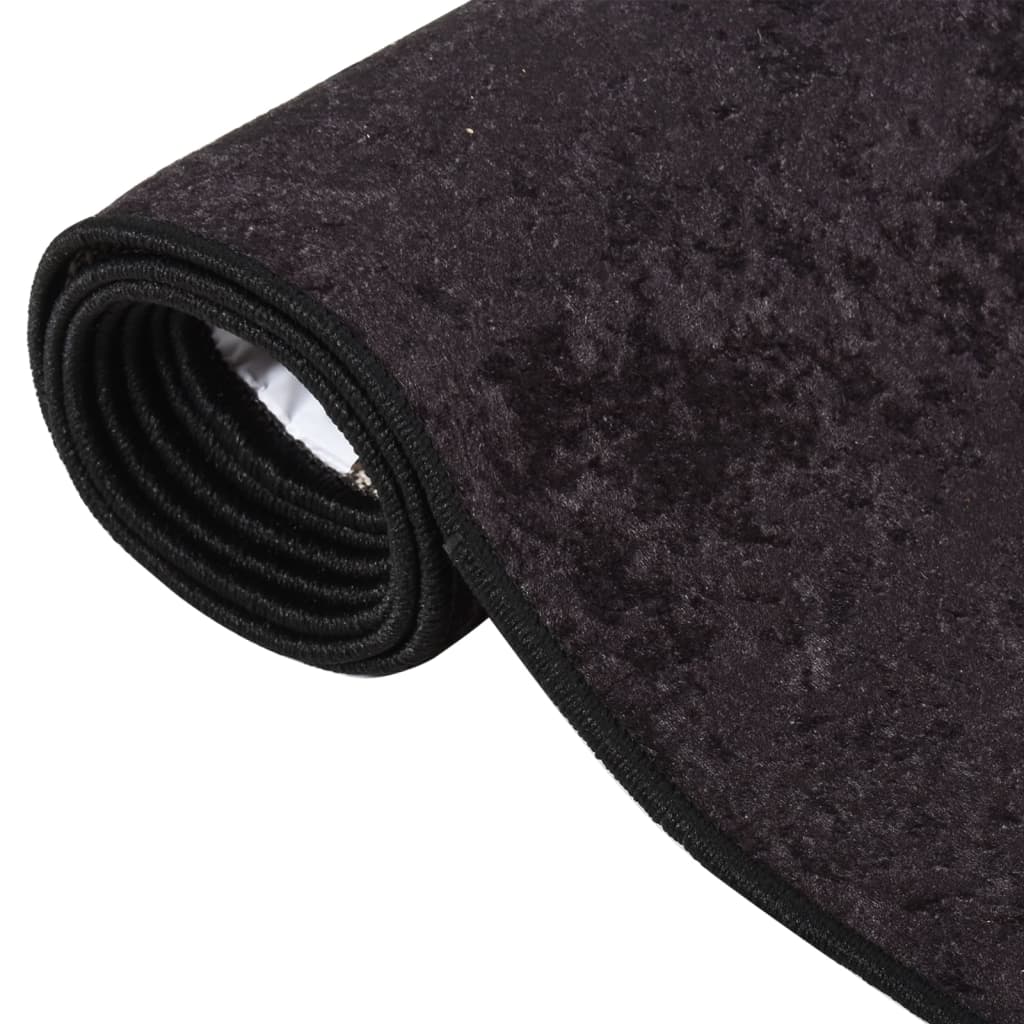 Tapis lavable 190x300 cm anthracite antidérapant