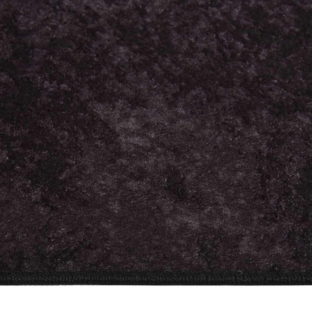 Teppich Waschbar 190x300 cm Anthrazit