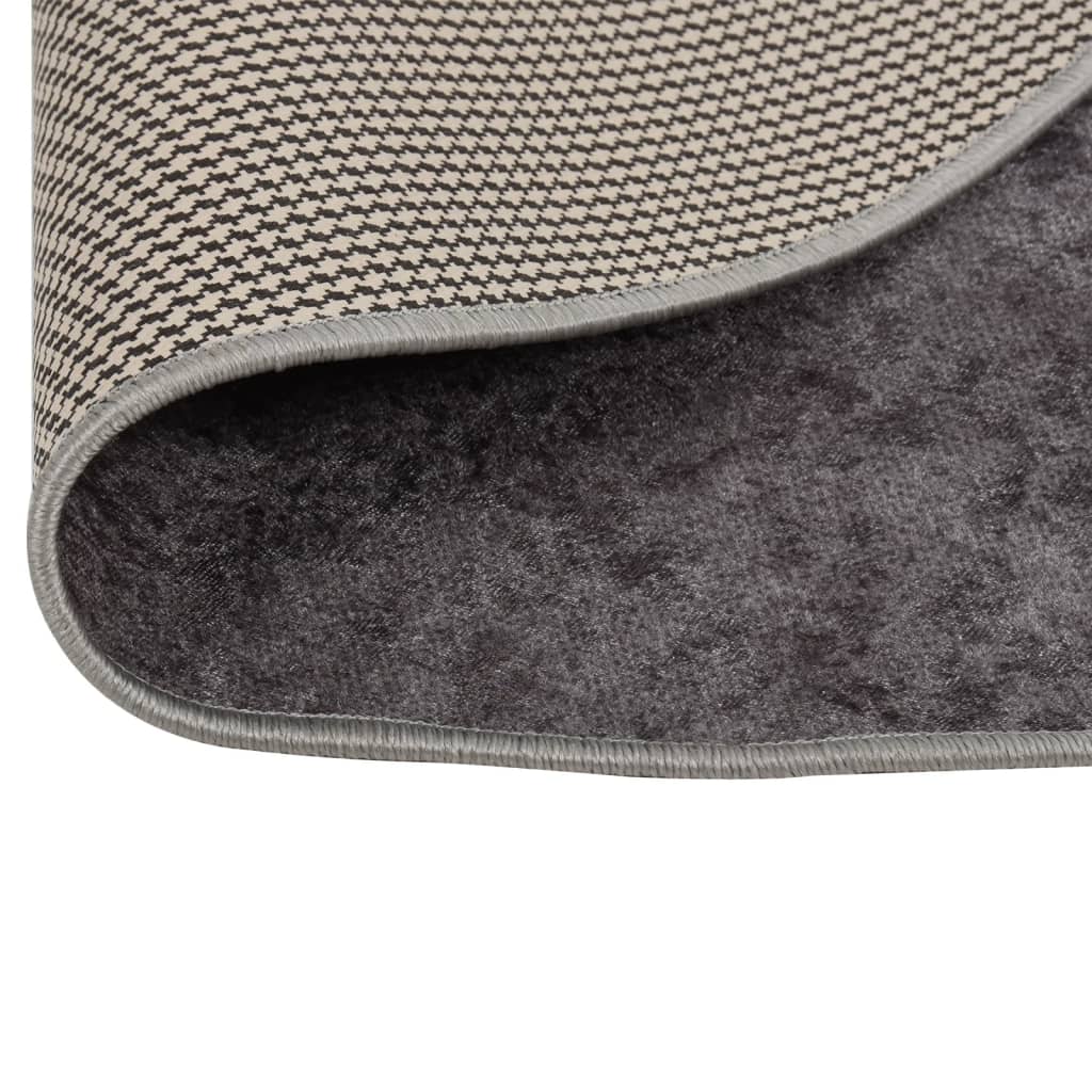 Carpet Washable Grey φ120 cm Non-Slip