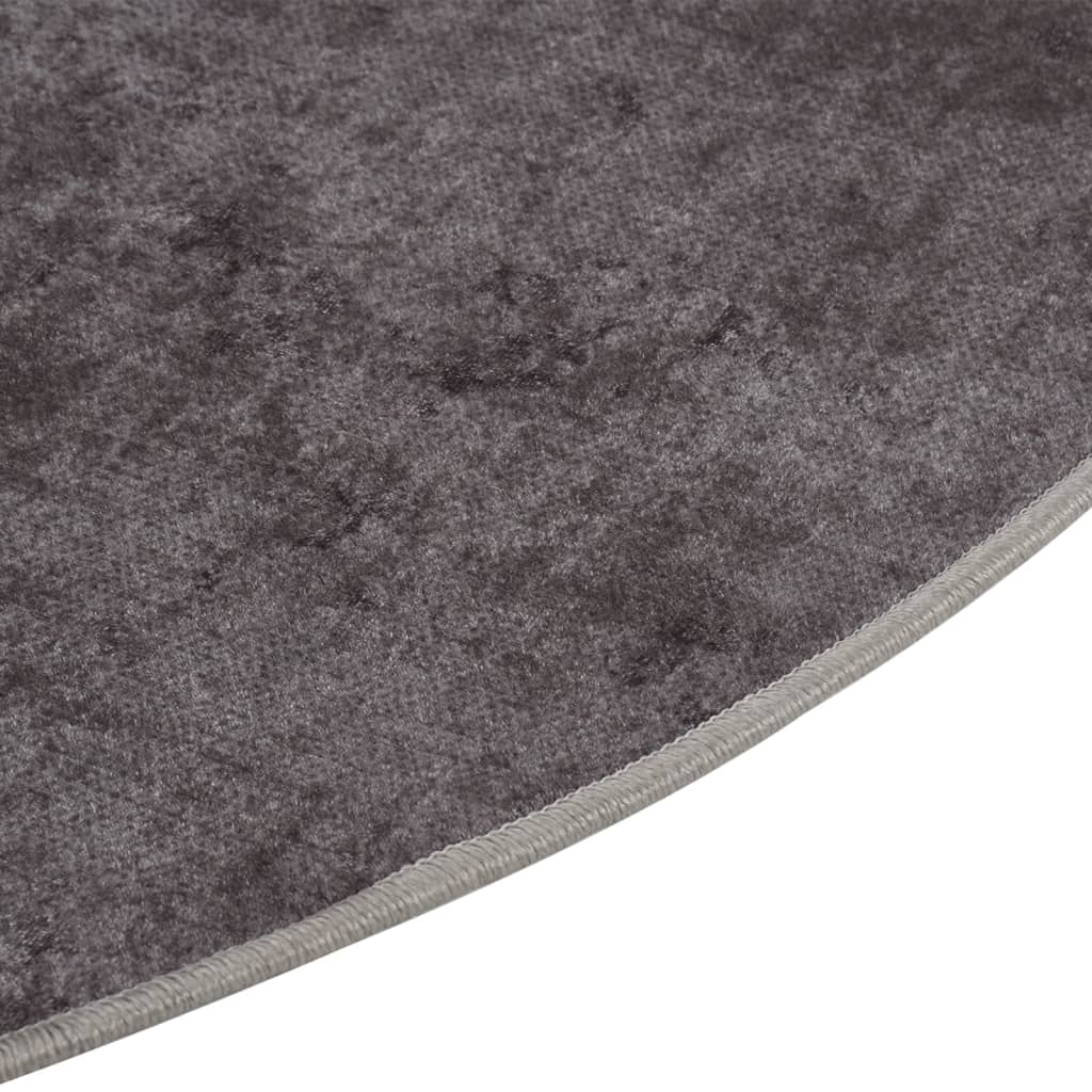 Carpet Washable Grey φ120 cm Non-Slip