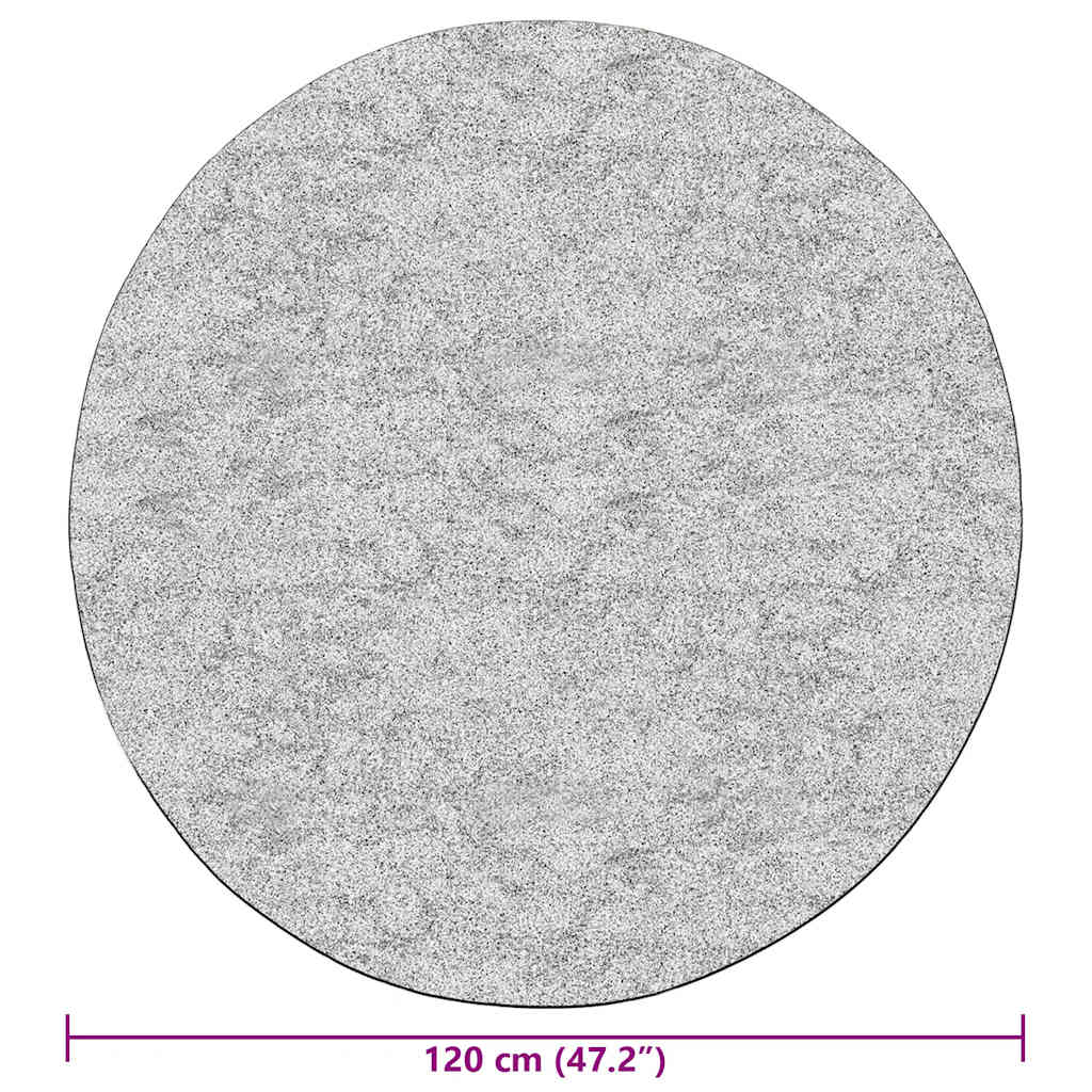 Carpet Washable Grey φ120 cm Non-Slip