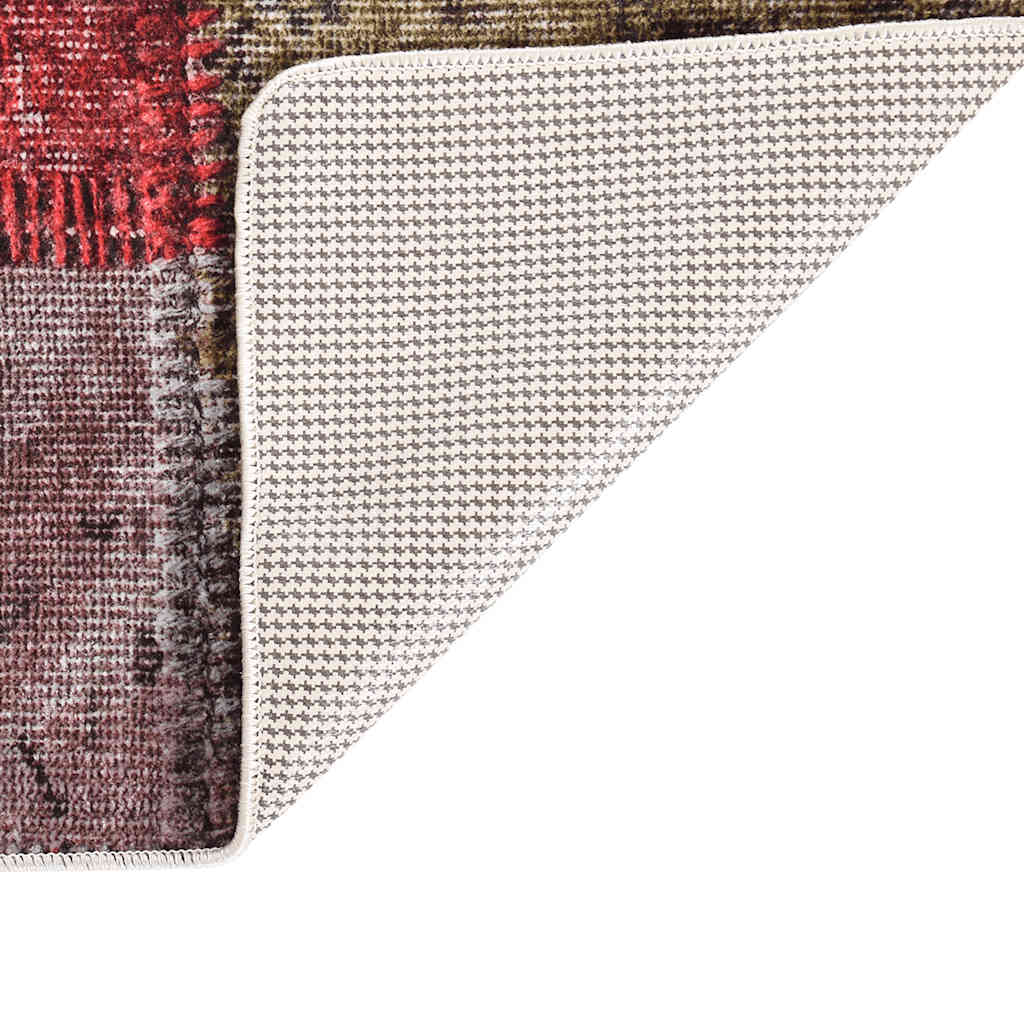 Tapis lavable patchwork multicolore 160x230 cm antidérapant