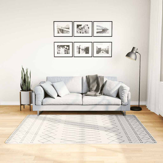 Tapis lavable noir et blanc 120x180 cm antidérapant
