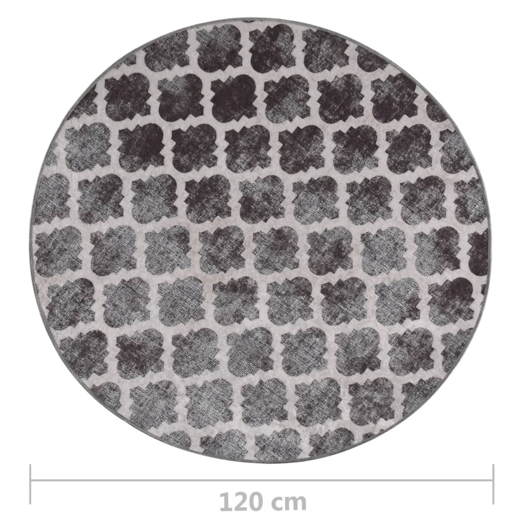 Tapis Lavable Multicolore φ120 cm Antidérapant