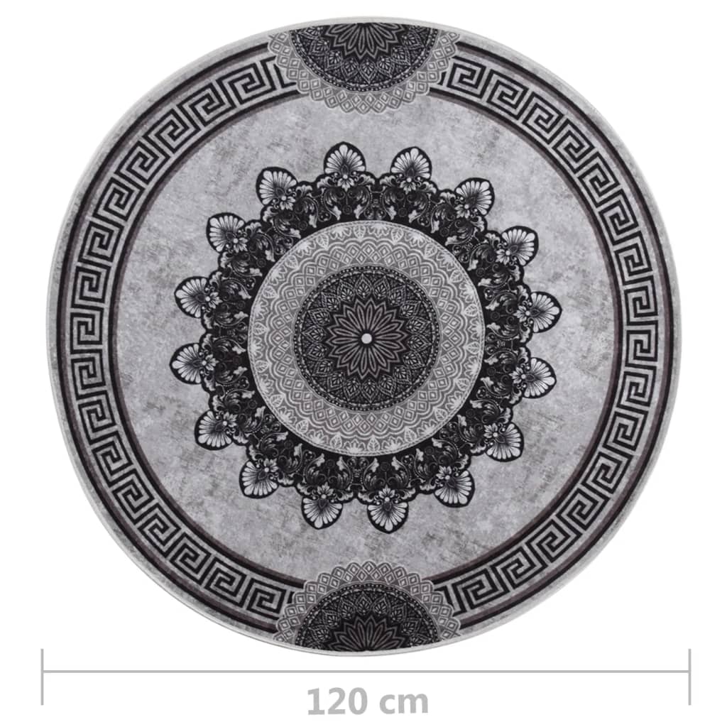 Tapis Lavable Multicolore φ120 cm Antidérapant