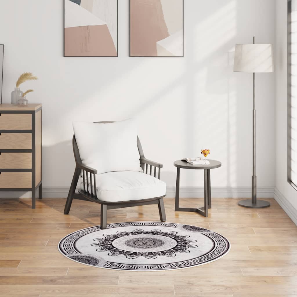 Tapis Lavable Multicolore φ120 cm Antidérapant