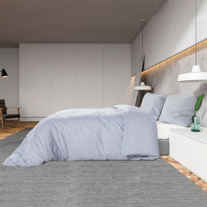 Bettwäsche-Set Grau 240x220 cm Baumwolle