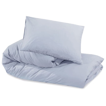 Bettwäsche-Set Grau 240x220 cm Baumwolle