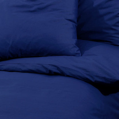 Bettwäsche-Set Marineblau 200x200 cm Baumwolle