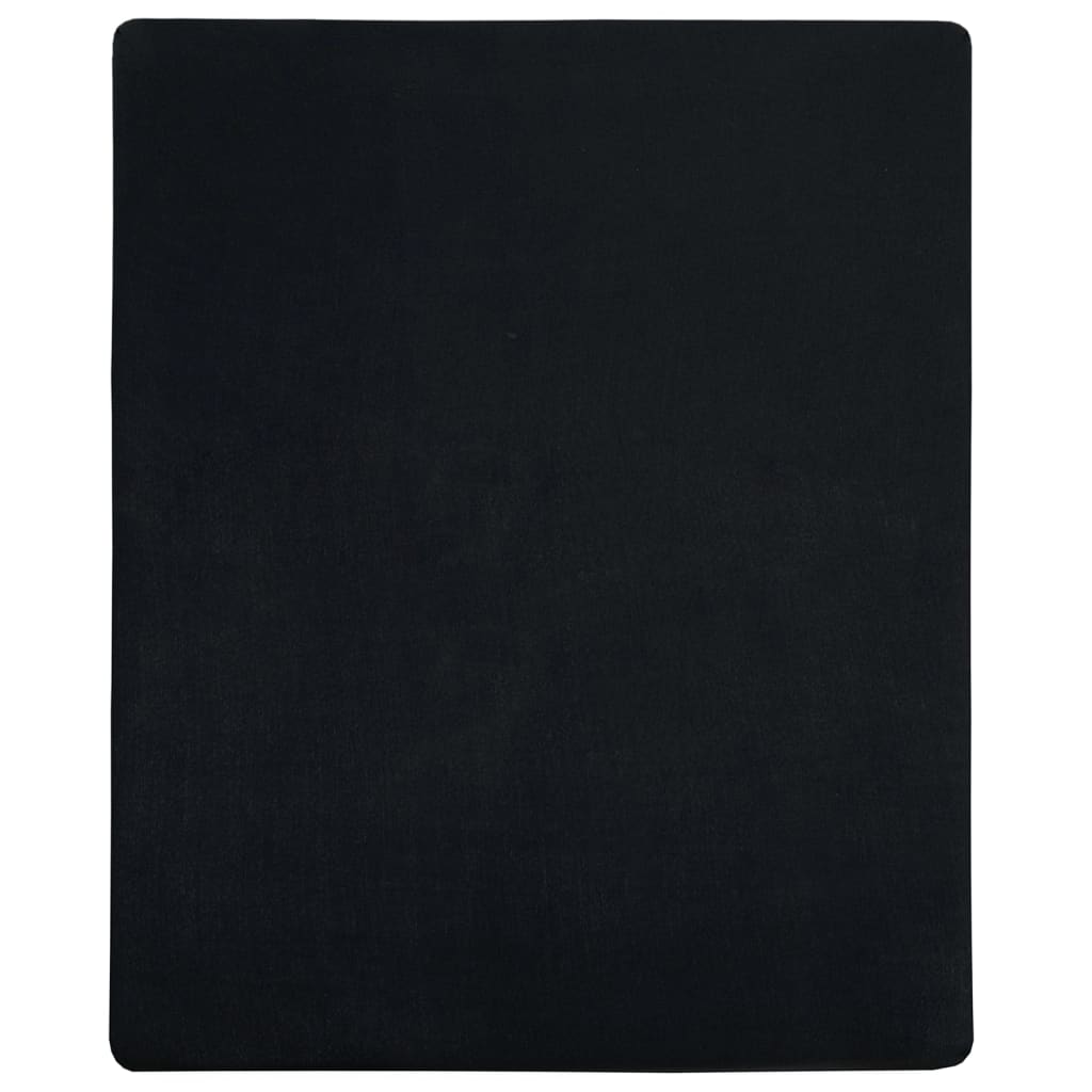 Spannbettlaken 2 Stk. Jersey Schwarz 100x200 cm Baumwolle