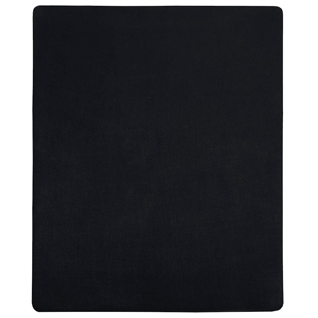 Spannbettlaken 2 Stk. Jersey Schwarz 180x200 cm Baumwolle