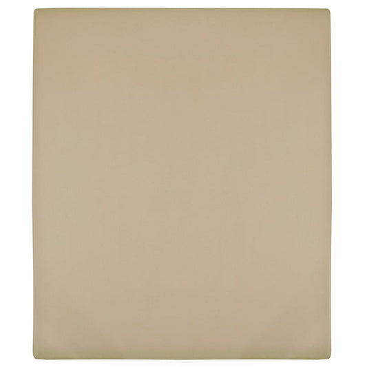 Spannbettlaken Jersey Taupe 90x200 cm Baumwolle