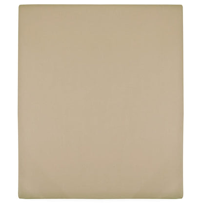 Spannbettlaken 2 Stk. Jersey Taupe 100x200 cm Baumwolle
